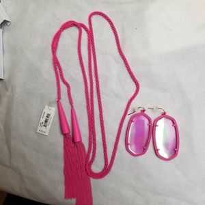 Kendra Scott Custom Dichroic Pink Earrings & Phara